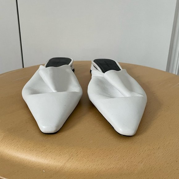 💜 2 for $40 !💜 Zara White Leather Mules - Picture 4 of 7